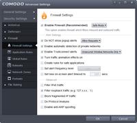 Sample Product Comodo Internet Security settings window